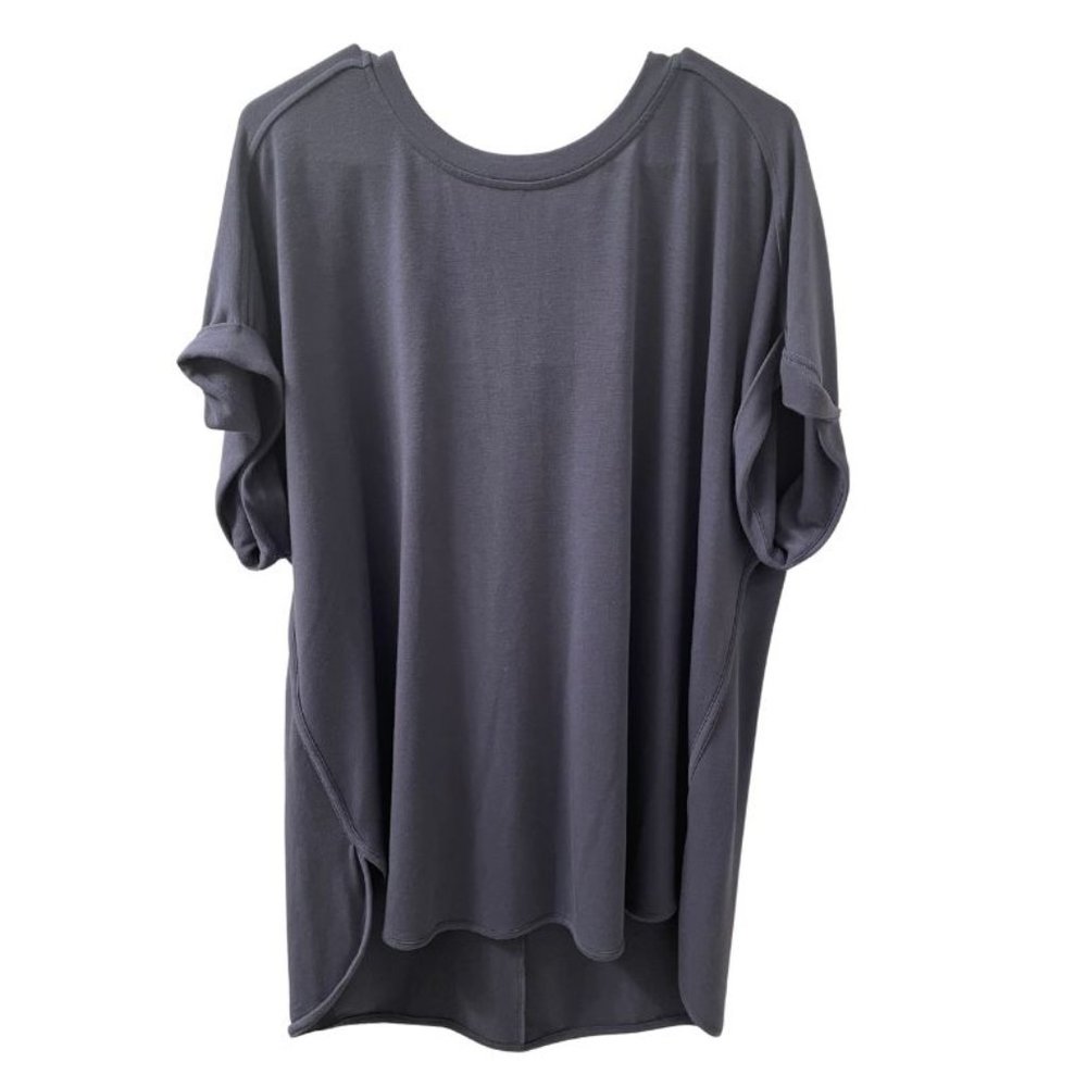 Knit High Low Tunic Top | Blue Gray | Womens 1X  | Plus Size | NWT